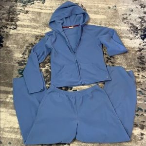 American Eagle fleece zip up and pant set size S/M